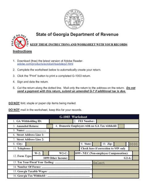 2023 Georgia State Withholding Form Printable Forms Free Online