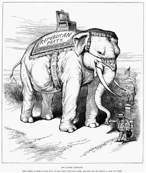Presidential Campaign 1884 Nthe Sacred Elephant The Artist Presents The