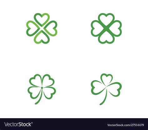 Create beautiful clover logos for free. Green clover leaf logo template Royalty Free Vector Image