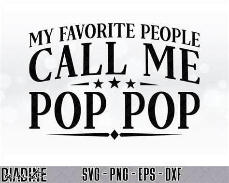 My Favorite People Call Me Pop Pop Lustige Pop Pop Svg Etsy