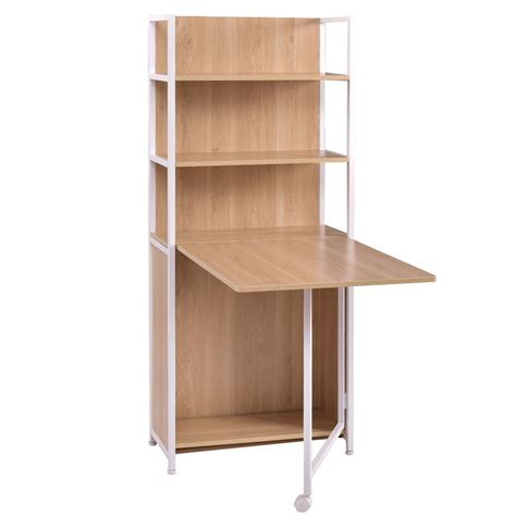 Today's desk is perfect for small spaces. 2-in-1 Folding Fold Out Convertible Desk with Cabinet ...