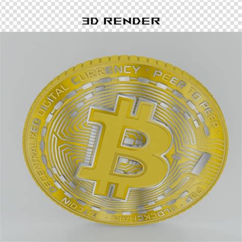 Premium Psd Bitcoin 3d Rendering