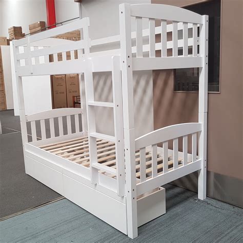 Furniture Place Nz Miki Higher Bunk Bed With Drawers Mattresses Single