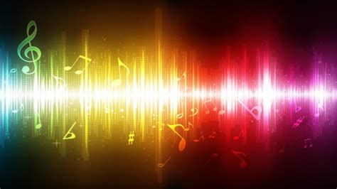 Sound Music Vector Colorful Rainbow Background Wallpaper 1920x1080