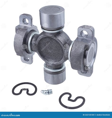 Cross Joint For Propeller Shaft And Set Of Circlips Stock Photo Image Of Machine Components