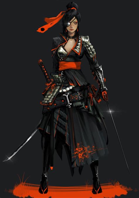 Art By Kyung Han Kim Anime Post Female Samurai Female Character Design Samurai Artwork