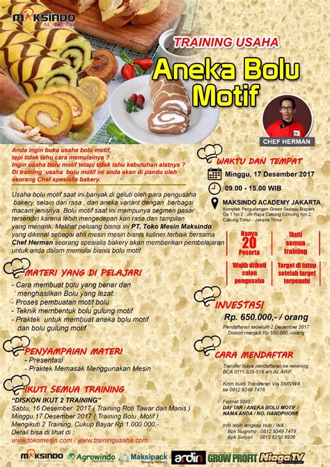 Kirimkan ini lewat email blogthis! Training Usaha Aneka Bolu Motif, 17 Desember 2017 ...
