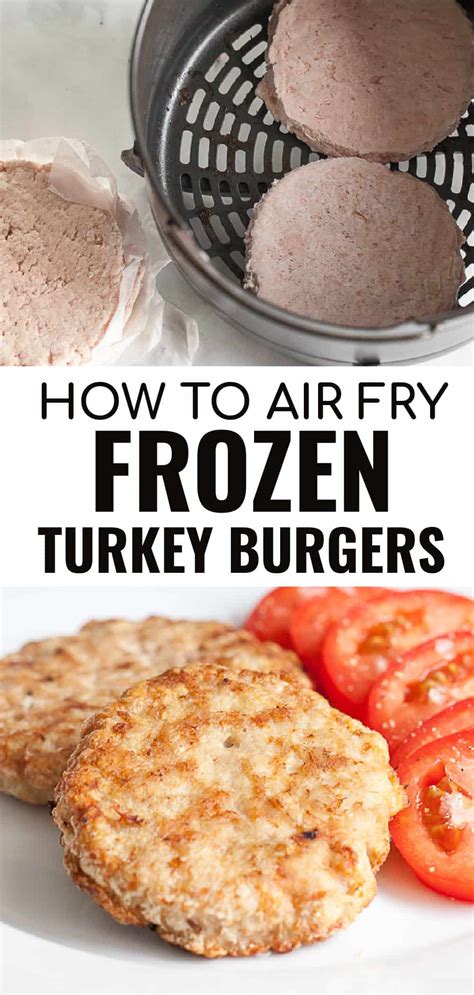 Put them on a bun and dress them up! Air Fryer Frozen Turkey Burgers - Thyme & JOY