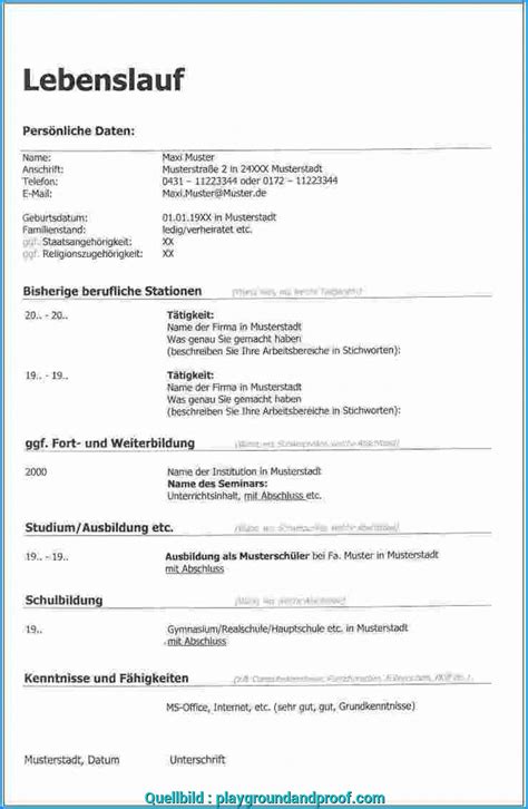 Neueste Ansprechend Lebenslauf Vorlage Word Ohne Bild ...