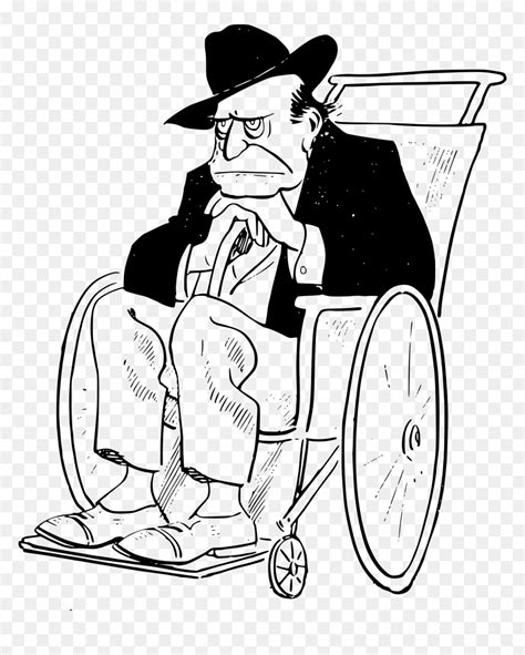 old man in a wheelchair clip arts draw an old man hd png download vhv