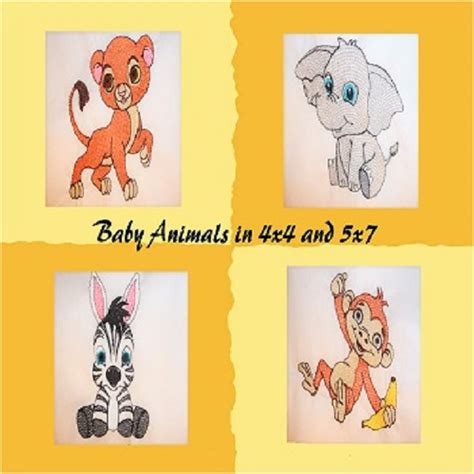 Baby Animals Collage Annjo Embroidery Designs