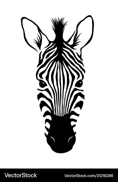 Zebra Head Animal Face Royalty Free Vector Image