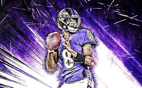 4k Lamar Jackson Grunge Art Baltimore Ravens American Football Nfl