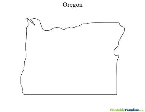 Printable State Map Of Oregon