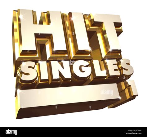 3d Hit Singles Golden Logo Stock Photo Alamy