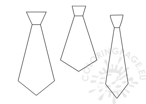 The coloring page is printable and can be used in the classroom or at home. Tie Template printable - Coloring Page