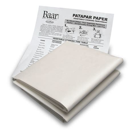 Now you've got your parchment paper like they used in the early 1400's. Patapar Paper, Cooking Parchment, 24" x 24", 6 Sheets