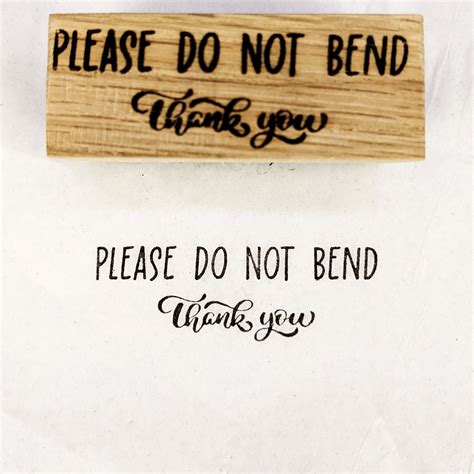 Do Not Bend Stamp No1 Packaging Stamp Eco Friendly Rubber Etsy