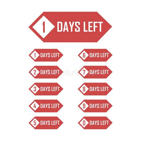 number days left countdown vector template illustration stock vector illustration of hour