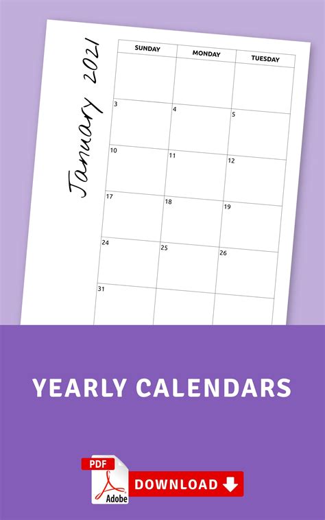 This Yearly Calendars Template Allows You To Create A Professionally
