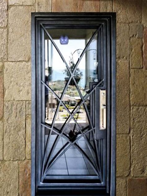 Wrought Iron Single Entry Doors Front And Exterior Door