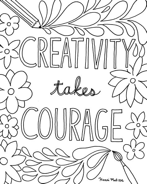 Quote Coloring Pages for Adults and Teens - Best Coloring Pages For Kids