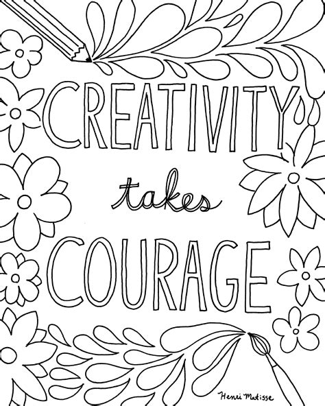 Quote Coloring Pages For Adults And Teens Best Coloring Pages For Kids