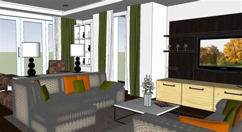 Apply V Ray And Sketchup For Interior Rendering Of A Living Room