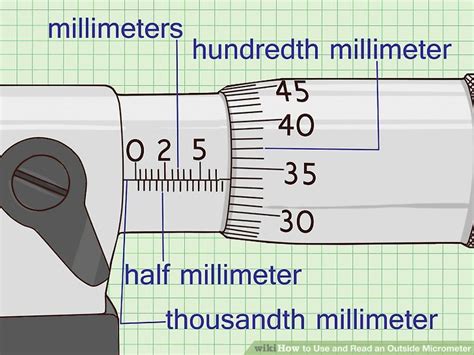 3 Ways To Use And Read An Outside Micrometer Wikihow