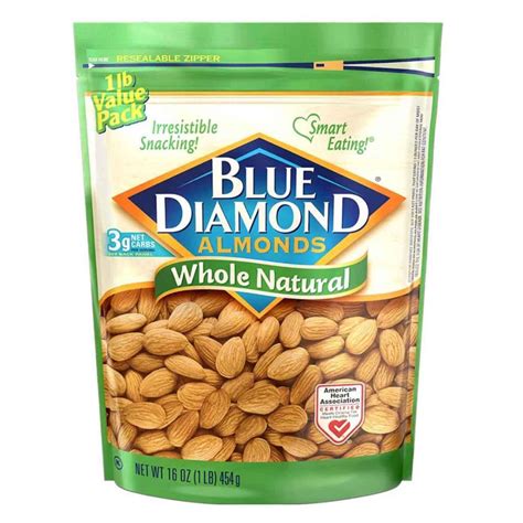 Blue Diamond 16oz Almonds Whole Natural Sportsmans Warehouse