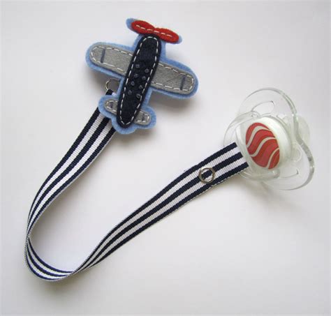 Baby Boy Pacifier Clip Airplane Pacifier Clip Baby Plane Etsy