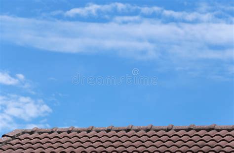 House Roof And Blue Sky Stock Photo Image Of Home Weather 58677818