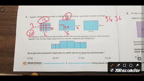 Sinan Kuzucu Yayınları Türkiye geneli LGS 1 denemesi matematik