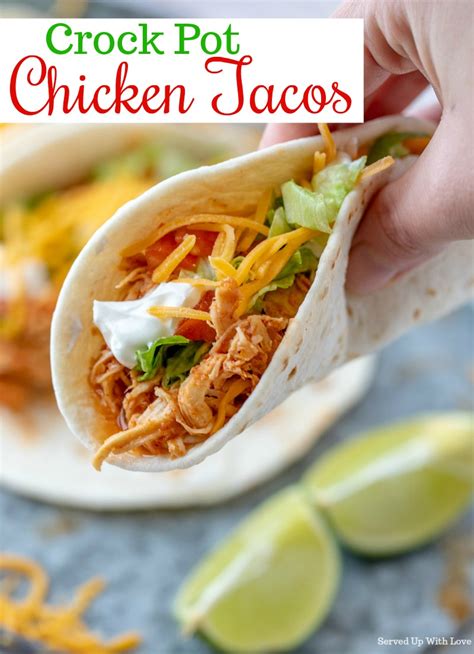 Add salsa and cook a bit more. Served Up With Love: Crock Pot Chicken Tacos