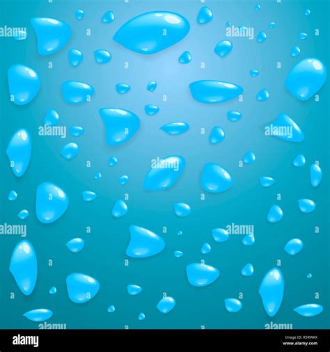 Set Of Water Drops Stock Photo Alamy