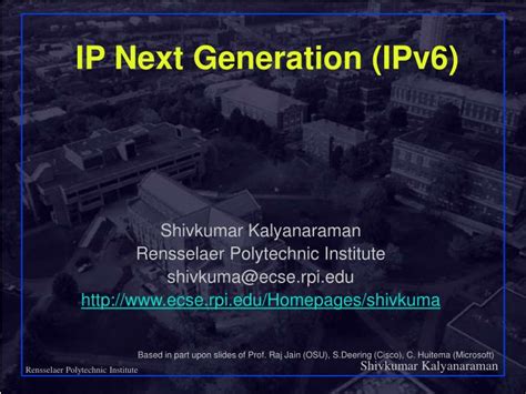 Ppt Ip Next Generation Ipv6 Powerpoint Presentation
