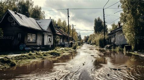 Obrenovac Serbia May 20 House And Street In Obrenovac Under Water The