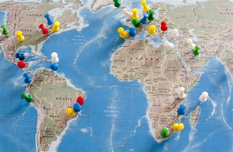 Worldwide Map With Visited Locations 8845 Stockarch Free Stock Photos