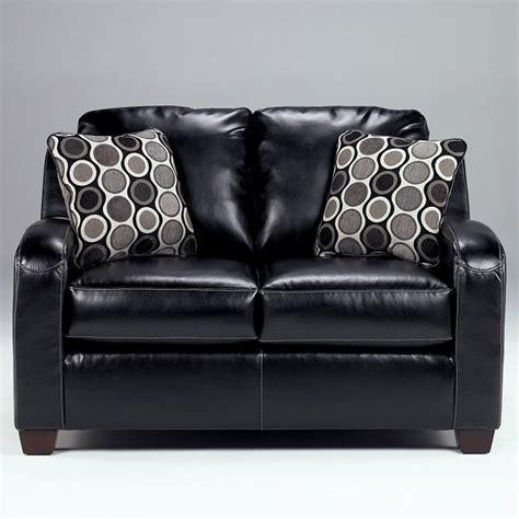 Devin Durablend Black Loveseat Signature Design By Ashley Furniture