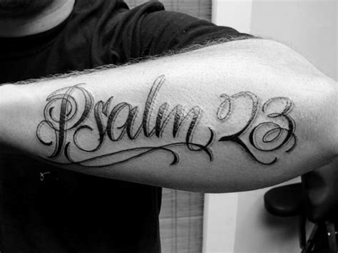 Psalm 23 Tattoo Forearm