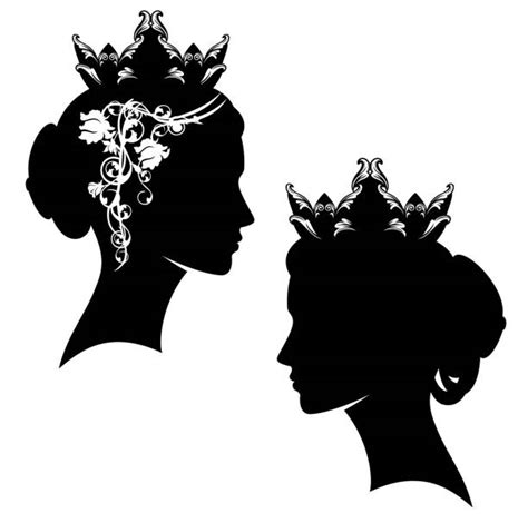 Queen Crowns Silhouettes Illustrations Royalty Free Vector Graphics