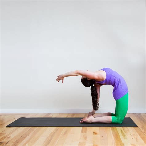 One Armed Camel Pose Heart Opening Yoga Poses Popsugar Fitness Photo 10