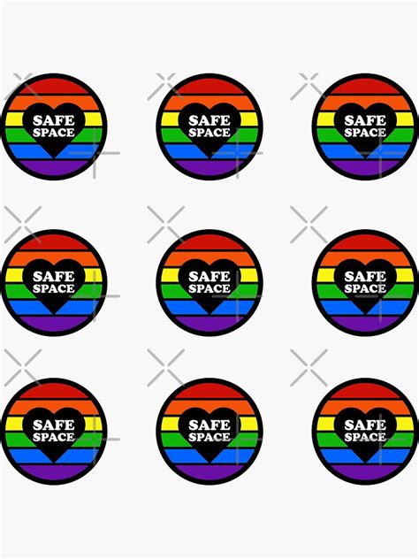 Set Of LGBTQ Sign Safe Space Equality Sticker For Sale By Aronia Redbubble