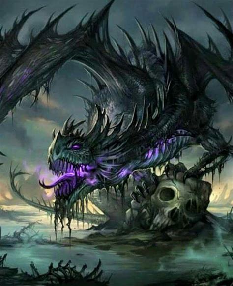 Scary Evil Dragon Dark Fantasy Art Dragon Artwork Fantasy Fantasy