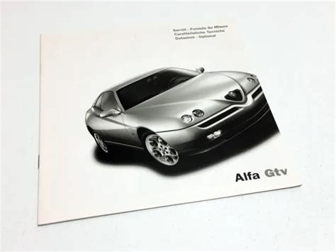 2002 Alfa Romeo Gtv Technical Specifications Brochure Italian 500