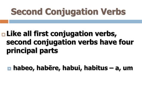 Ppt Conjugating Latin Verbs Second Conjugation Powerpoint
