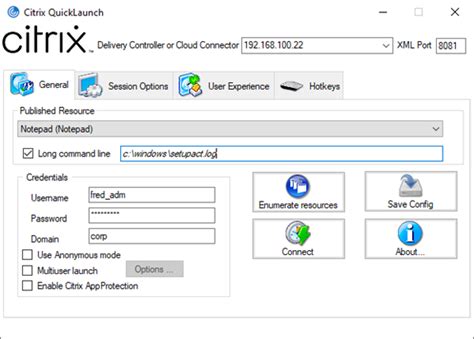 Citrix Quick Launch Tool Testing Application And Desktop Launch