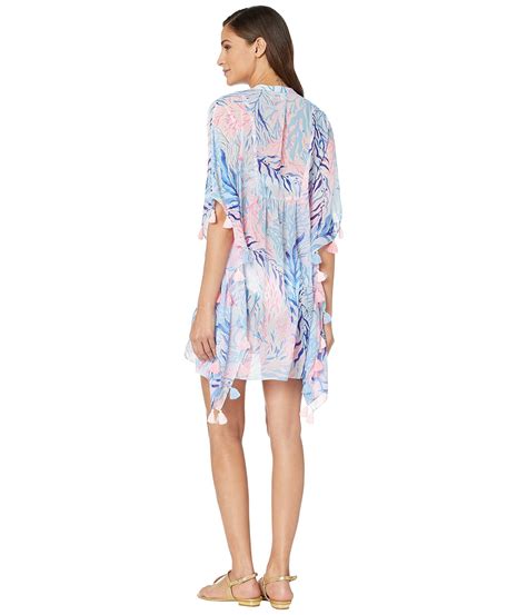 Lyst Lilly Pulitzer Arline Cover Up Crew Blue Tint Kaleidoscope
