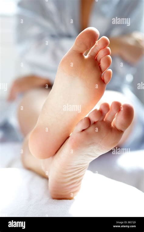 Womans Feet Close Up Stock Photo Alamy