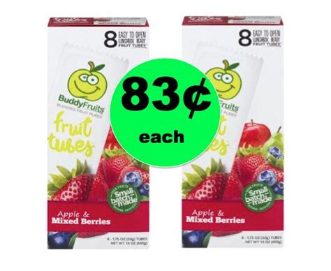 Get Two 2 Buddy Fruits Fruit Tubes 8 Packs Only 83¢ Each At Walmart